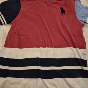 Polo by Ralph Lauren Kids Red and Navy Striped Tee